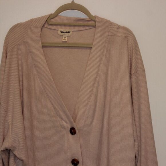 NEW Open Edit Cardigan Sweater Women Size 3X - Picture 3 of 10
